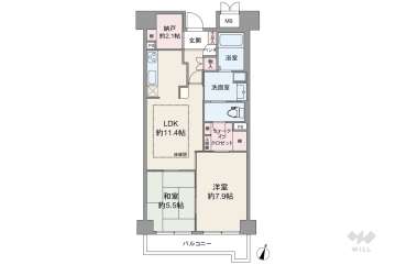 ＲＩＣイーストコート11番街3番館1280万円：間取り図