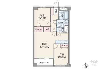 シルバーハイツ東寺町2780万円：間取り図