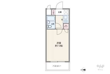 エスリード新大阪第2600万円：間取り図