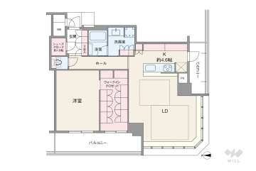 プレミストタワー大阪新町ローレルコート16999万円：間取り図