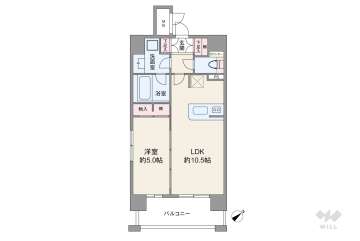 ラブニール西長堀パークフロント3180万円：間取り図