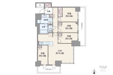 シエリアタワー大阪堀江14900万円：間取り図