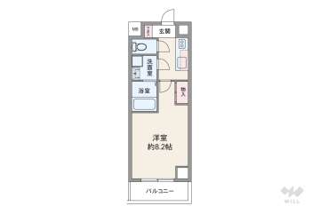 UMEDA ISLAND RESIDENCE1950万円：間取り図