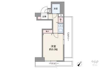 シーズ梅田東1350万円：間取り図
