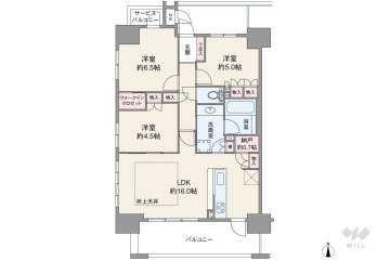 デラッセ天王寺玉造7700万円：間取り図