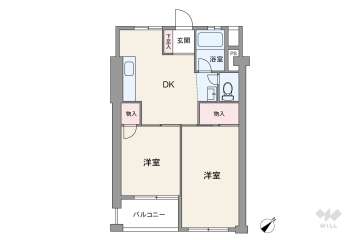 南千里第2コーポラスA棟750万円：間取り図