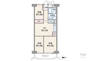 今福グランドハイツ2498万円：間取り図