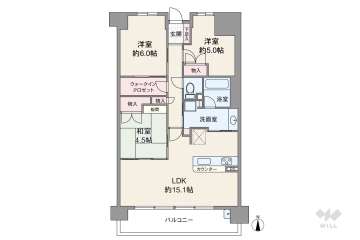 サンマンションアトレ城東パークアリーナ4880万円：間取り図