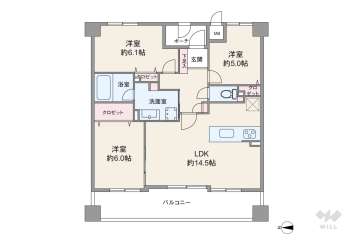 セントラル武庫之荘本町3380万円：間取り図