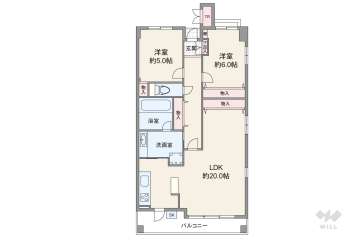 グランドシーズ南堀江4680万円：間取り図