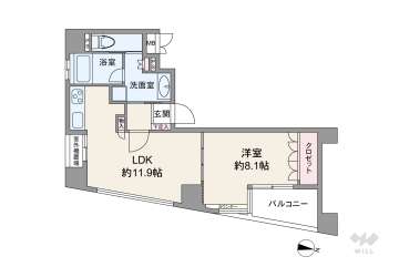 リーガル四つ橋筋5198万円：間取り図