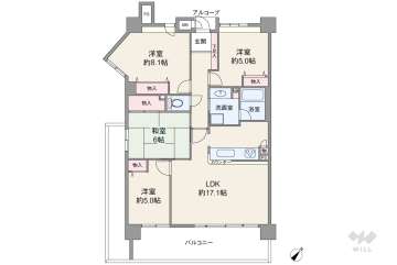 西宮マリナパークシティ海のまち4番館2480万円：間取り図