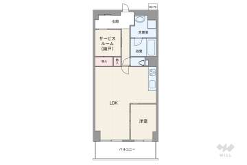 日商岩井緑地公園マンション2830万円：間取り図