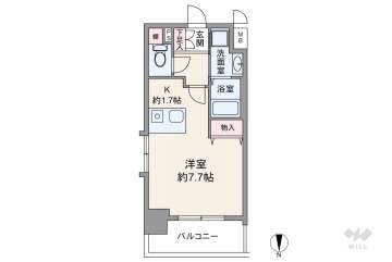プレサンス名古屋城前1380万円：間取り図