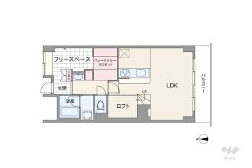 カネボウ西宮グリーンマンション1号棟2498万円：間取り図