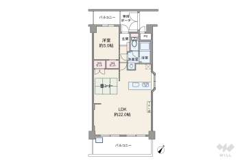 甲南セゾン東灘1780万円：間取り図