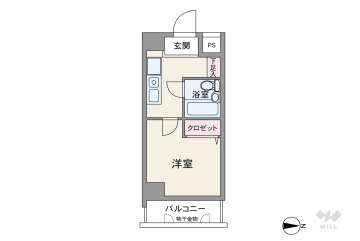 エスリード新大阪700万円：間取り図