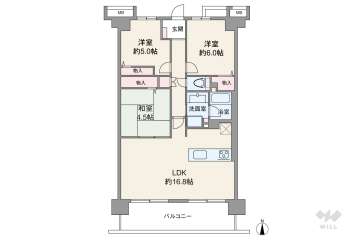 ルモングレース森之宮4480万円：間取り図