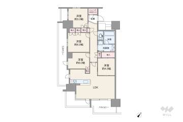 ルネ西宮仁川4980万円：間取り図