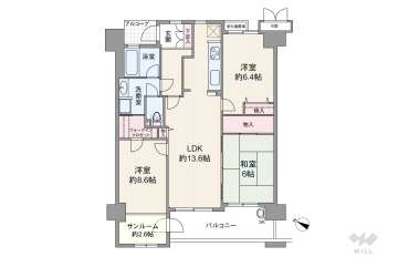 パレ武庫川プルミエール51580万円：間取り図
