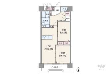 シティコーポ道頓堀3798万円：間取り図