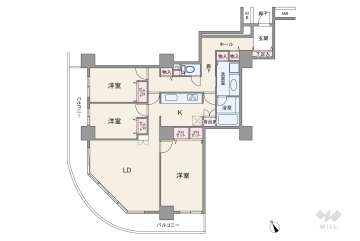 ＲＩＣウエストコート3番街1番館4980万円：間取り図