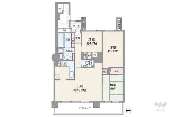 コムズシティ野江D棟6580万円：間取り図