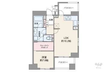 グランドメゾン靭公園西5180万円：間取り図