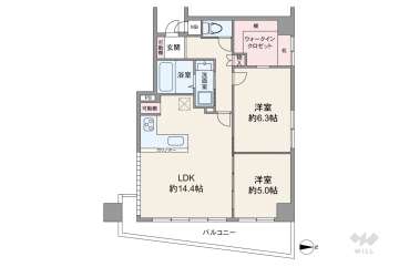 シャルマンフジリッツ南堀江4680万円：間取り図