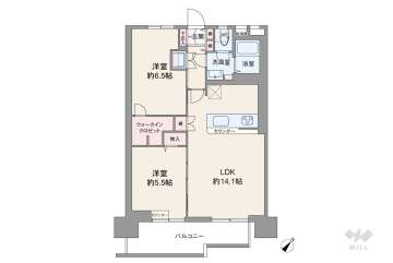 西一社第二団地102号棟1690万円：間取り図