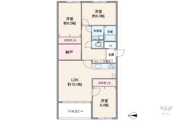 アステム芦屋B棟1580万円：間取り図