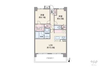 ライオンズマンション新梅田第24480万円：間取り図