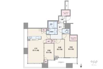 シティタワー梅田東15600万円：間取り図