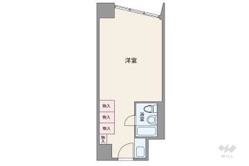 ステュディオ新大阪1000万円：間取り図