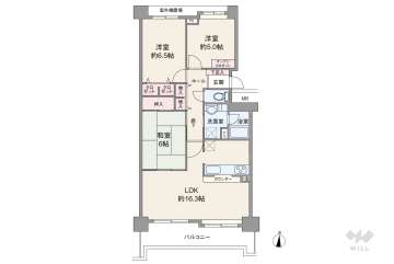 ＲＩＣイーストコート10番街4番館2780万円：間取り図