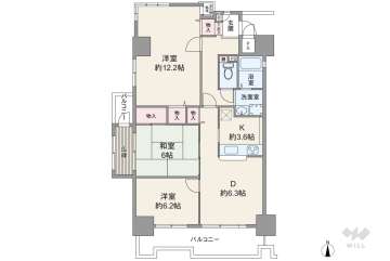 グリーンシティOSAKA3号棟4980万円：間取り図