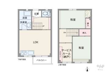 杭瀬第二団地8号棟380万円：間取り図