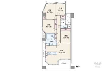 セイワパレス福島セントラルガーデン9180万円：間取り図