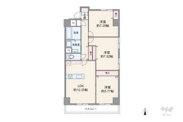 メゾン東船場4980万円：間取り図