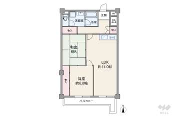 プレジデント箕面A棟1680万円：間取り図