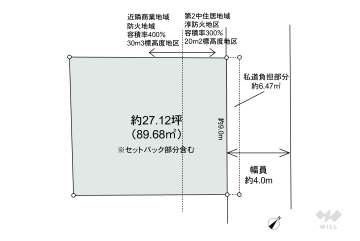 新宿区河田町 土地