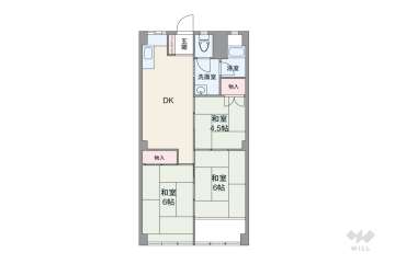 京橋第二コーポ949万円：間取り図