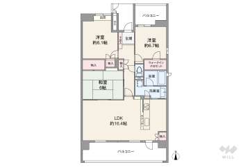 ジオメゾン新千里東町4番館7300万円：間取り図