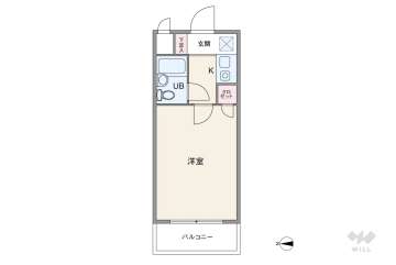 エスリード新大阪第2598万円：間取り図