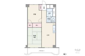 グリーンコーポ緑地公園第２1780万円：間取り図