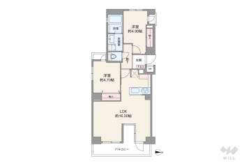 シーズ日本橋4499万円：間取り図