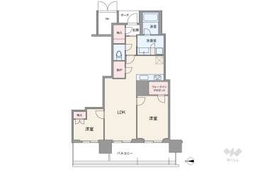 MJR堺筋本町タワー9990万円：間取り図