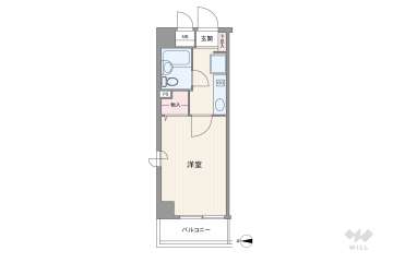 エスリード北梅田1000万円：間取り図