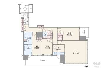 MJR堺筋本町タワー18400万円：間取り図