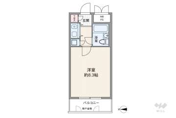 ライオンズマンション西長堀1180万円：間取り図